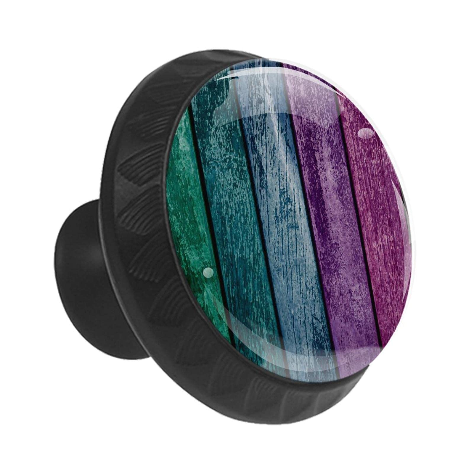 TBOUOBT Confezione da 12 pomelli per mobili, pomelli per comò, pomelli per cassetti, pomelli per mobili da cucina, pomelli per armadi e cassetti,Tavola Di Legno Colorata Retrò