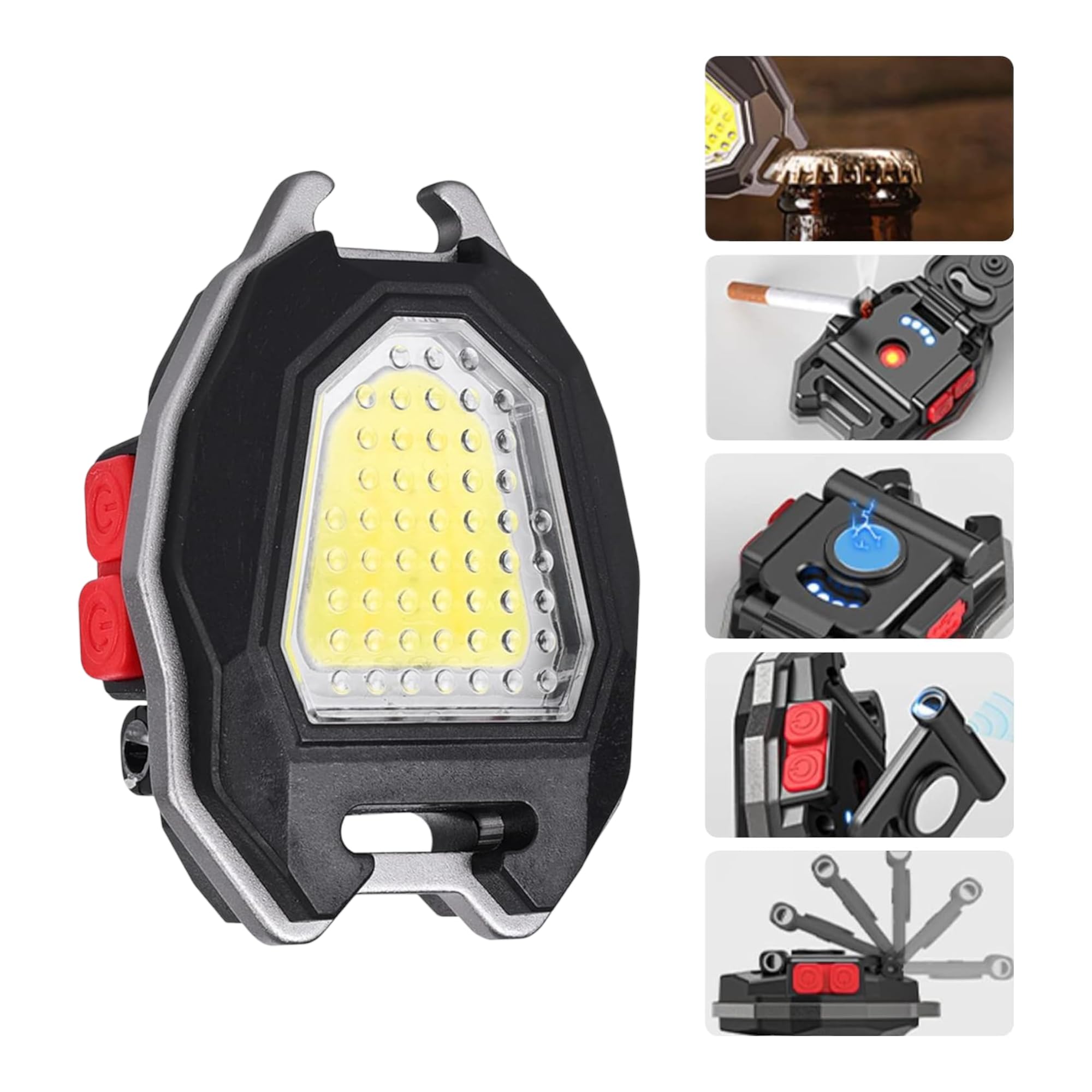 NIYANETAIL Cob Mini Keychain Light: 1000 Lumen Rechargeable LED Flashlight with Bottle Opener and Signal Light Function (B0D1C671S5) Amazon Price History, Amazon Price Tracker