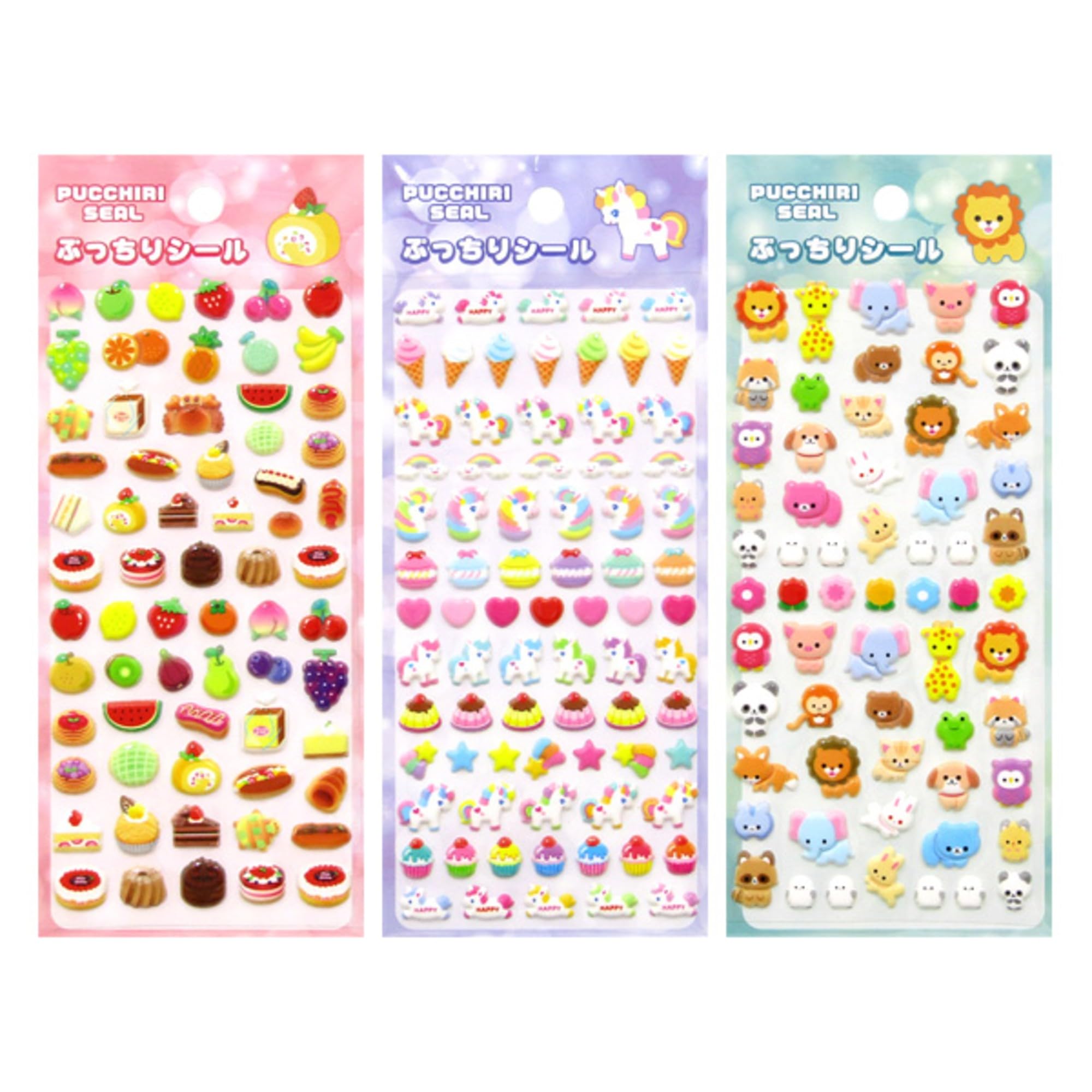 Amazon | 【Amazon限定セット】 ぷっちりシール ハピルンワールド ×3 