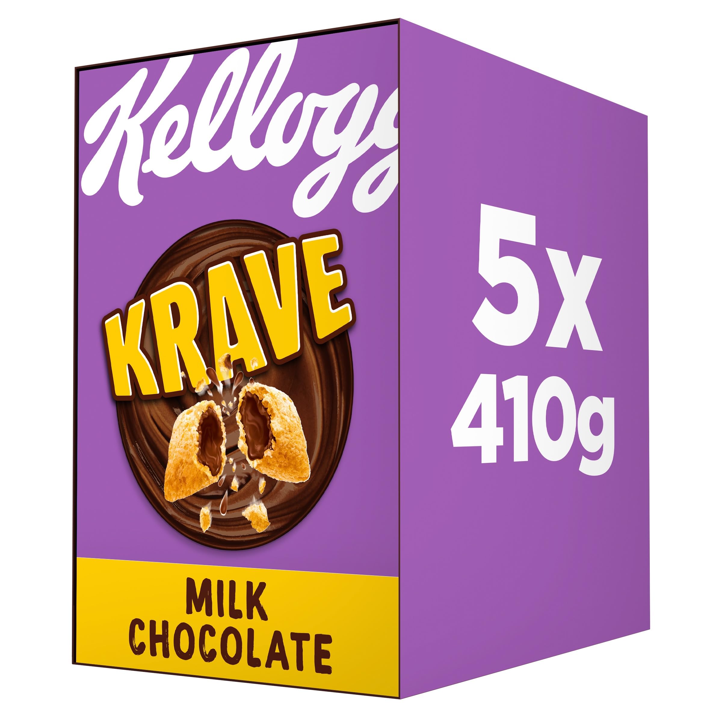 Kellogg's Krave Milk Chocolate Breakfast Cereal 5x410g