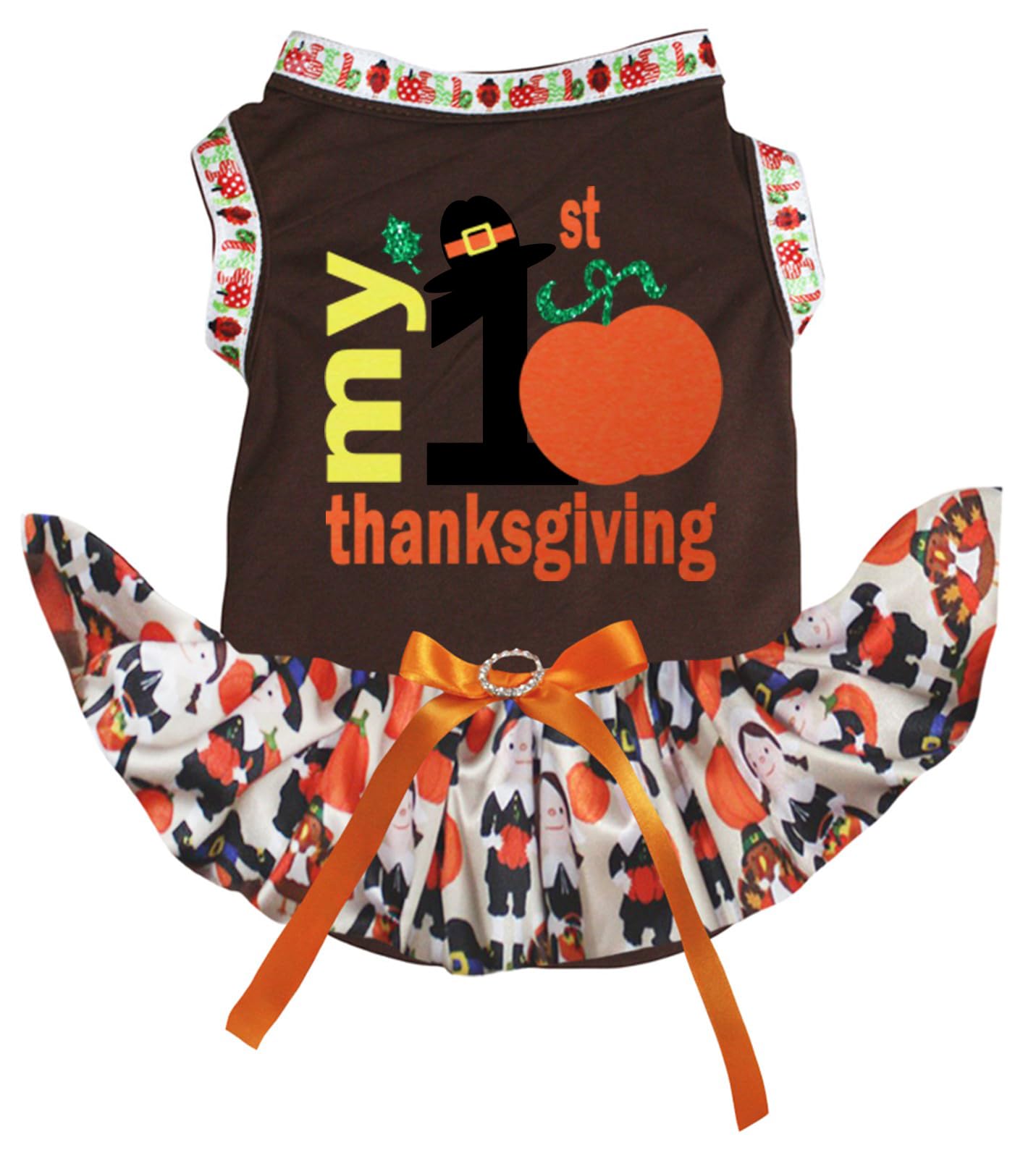 Robe pour chiot de Thanksgiving ample qui ne serre pas le poitrail