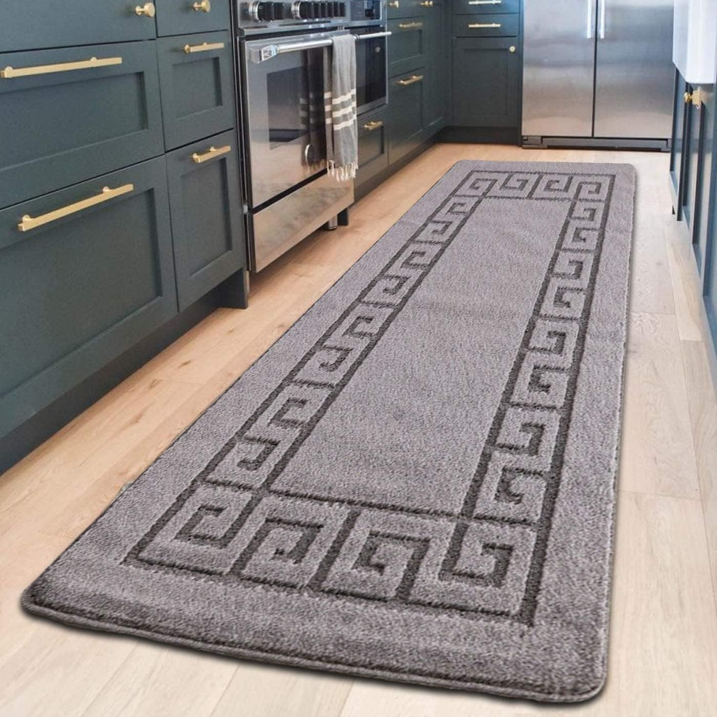 Zacht Aanraking Hallways Teppichen Grijs Blauw Bruin Fluffy Teppich
