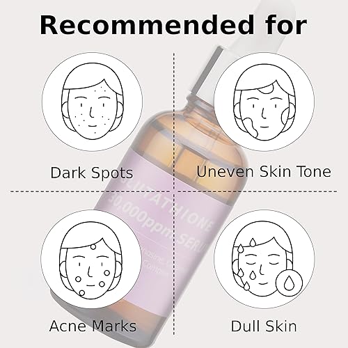 Miniatura 6 de Pure Glutathione Glow Serum 30,000 ppm para manchas oscuras y tono desigual  Fórmula que aumenta el resplandor con niacinamida, 5 veces ácido