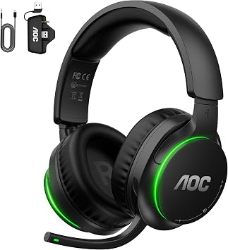 AOC Wireless Gaming Headset for Xbox Series X|S, Xbox One, PS5, PC, Switch