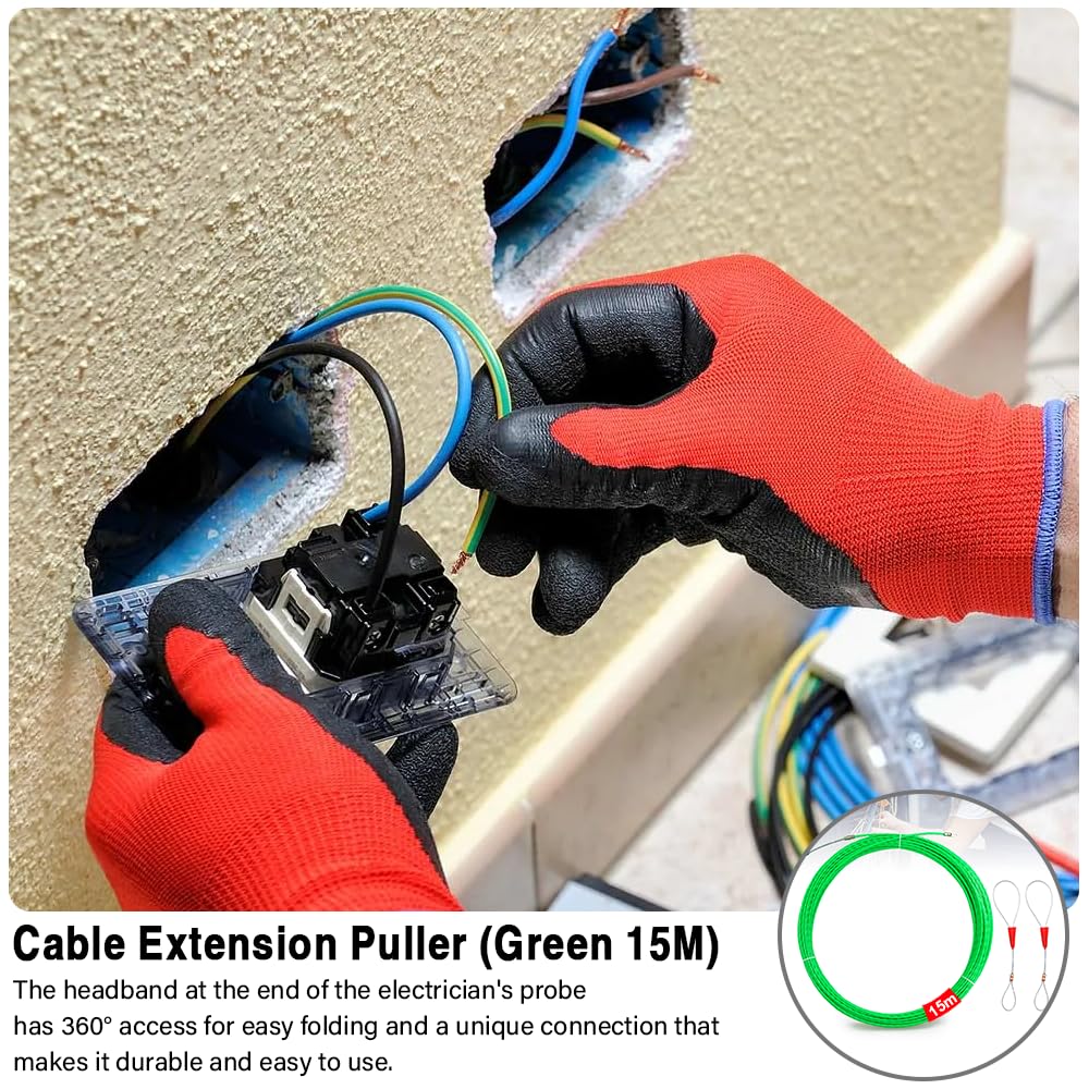 Sonda Passacavi 15m RISVOWO 4.5mm - Con 2 Molle Guida Per Elettricisti - Foto 9