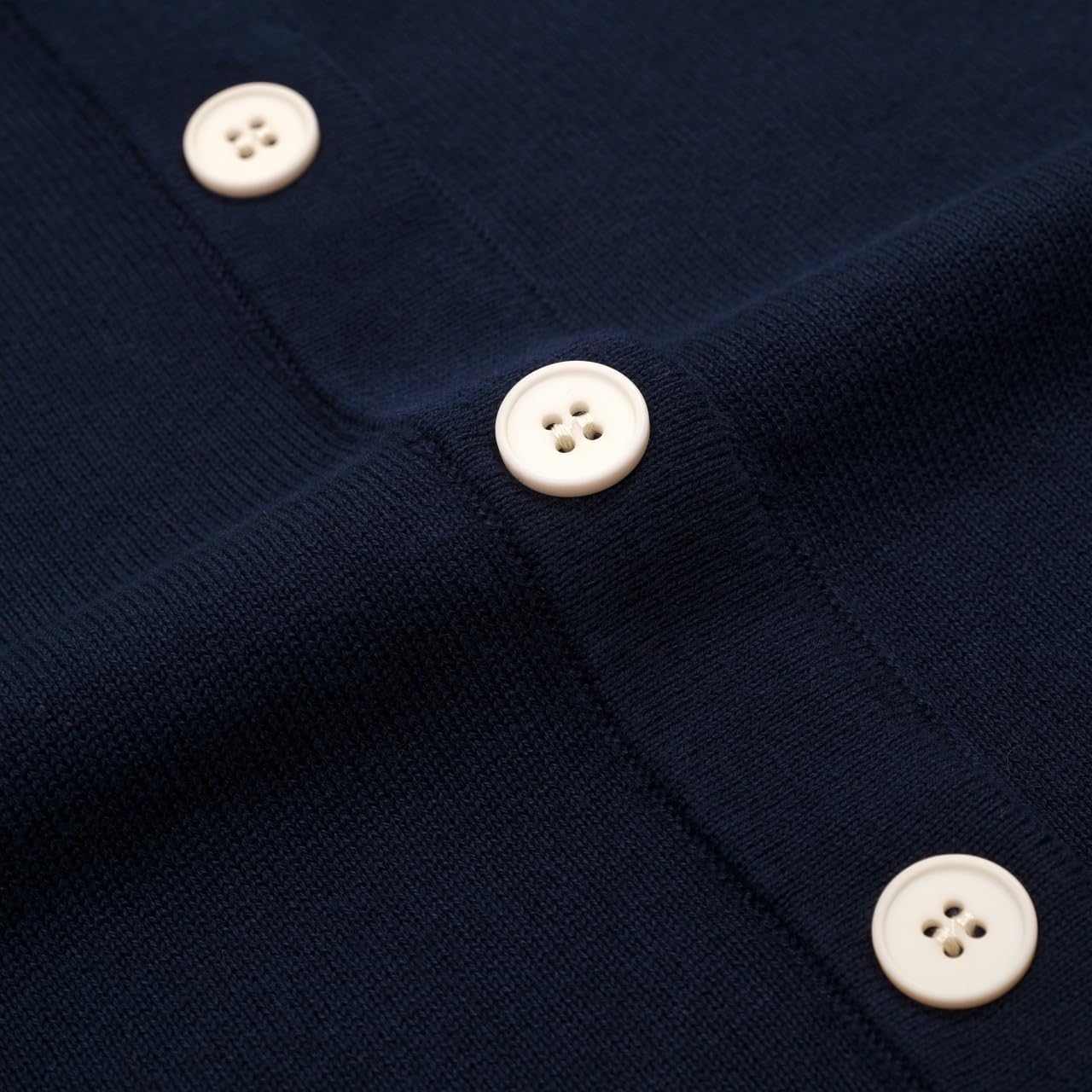OXKNIT Women's Knit Short Sleeve Cardigan 1960s Classic Vintage Solid Dark Blue Tops Button Down Knitwear with Lace-Up