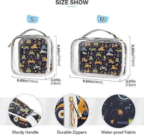 Miniatura 4 de Kawaii Ruck Toys Clear Toiletry Bag for Traveling,2 Pack Makeup Cosmetic Bag with Zipper,Travel Bag for Toiletries,Travel Essentials 21214890