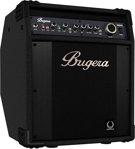 Bugera BXD12 Amplificador de graves de 1000 vatios con altavoz turbosonido original de 12 pulgadas, preamplificador MOSFET, compresor y tecnología