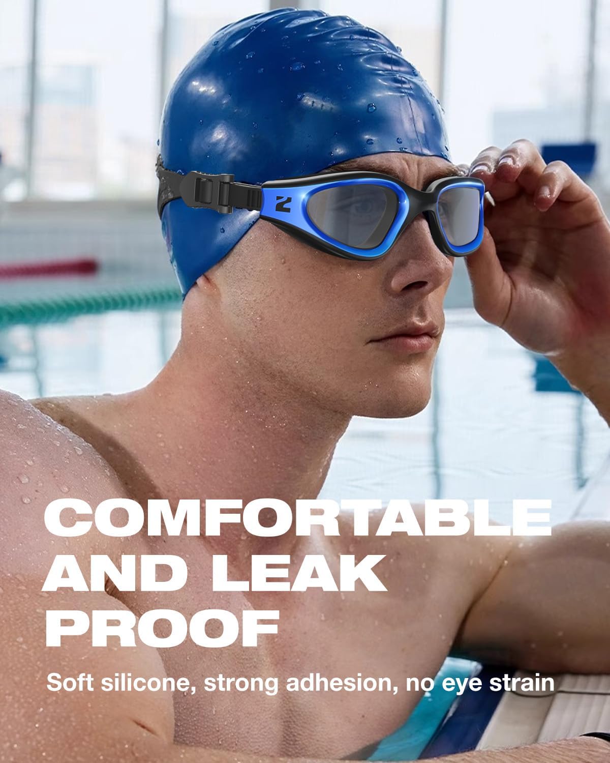 ZIONOR G1 Nava Super Anti-Fog Unisex Swim Goggles Mirror/Bright Smoke Lens - Image 5