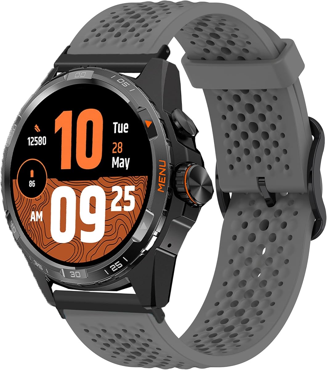 Compatible with TicWatch Atlas Bands, 20mm, 22mm, 24mm Silicone band with Metal Buckle Compatible with Ticwatch Atlas, Pro 5 Enduro, Pro 5, Pro 3 Ultra BT/ LTE version, Pro, Pro S, Pro 4G, E2, S2, E3, GTH, C2, C2 plus