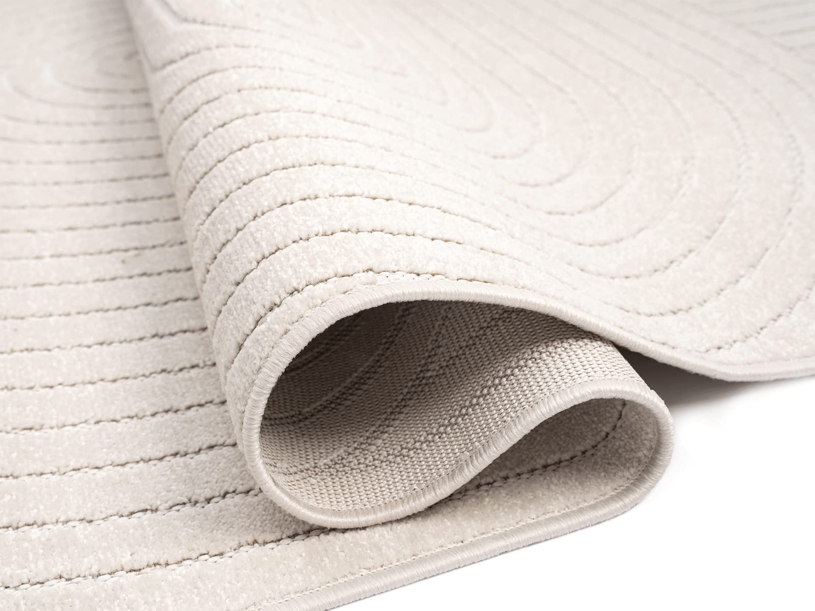 the carpet Santo Plus Tapis d'extérieur résistant aux intempéries – Tapis de Balcon de qualité supérieure Crème – Tapis bohème en polypropylène 120 x 160 cm