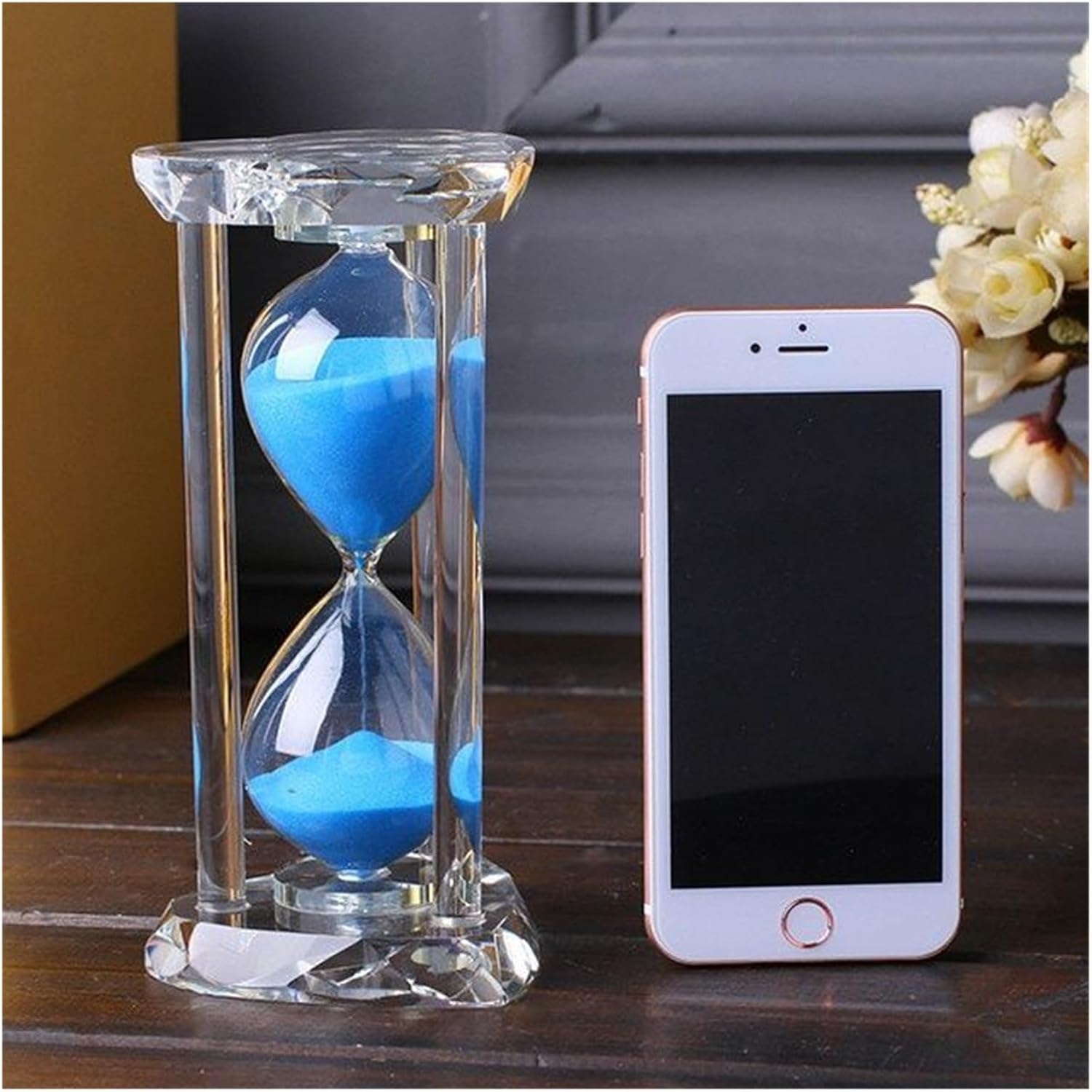 砂時計、砂時計タイマー、砂時計砂時計タイマー15分&amp;30分、3個パック マルチカラー(白、15分)。