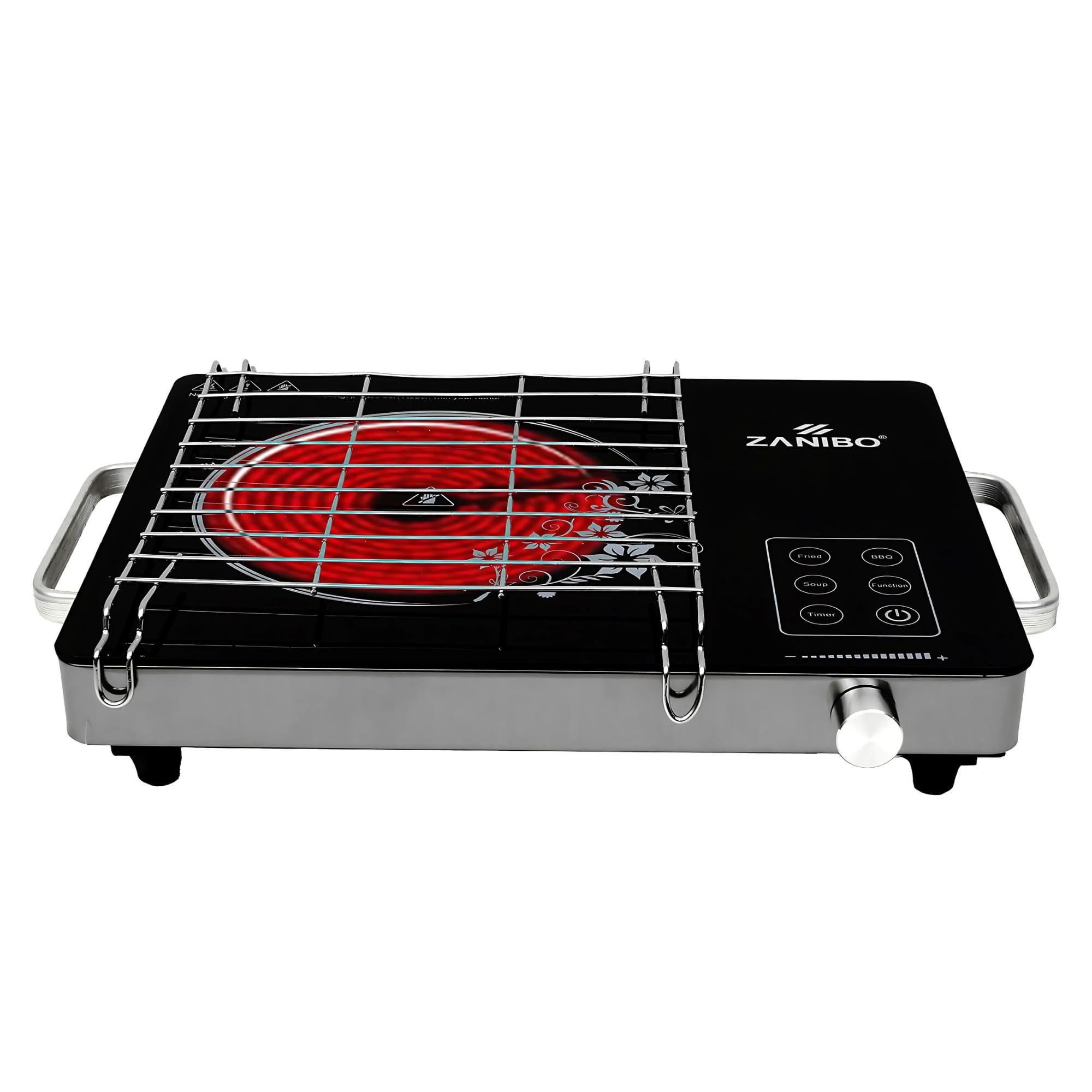 Zanibo | Since 1997 | - 2400W Multifunction Infrared Induction with Grill – Modern Cooking with Toughened Glass Touch Panel, Compatible All Utensils, 1-Year Warranty | Black & Silver (B0DJ8LHLZK) Amazon Price History, Amazon Price Tracker
