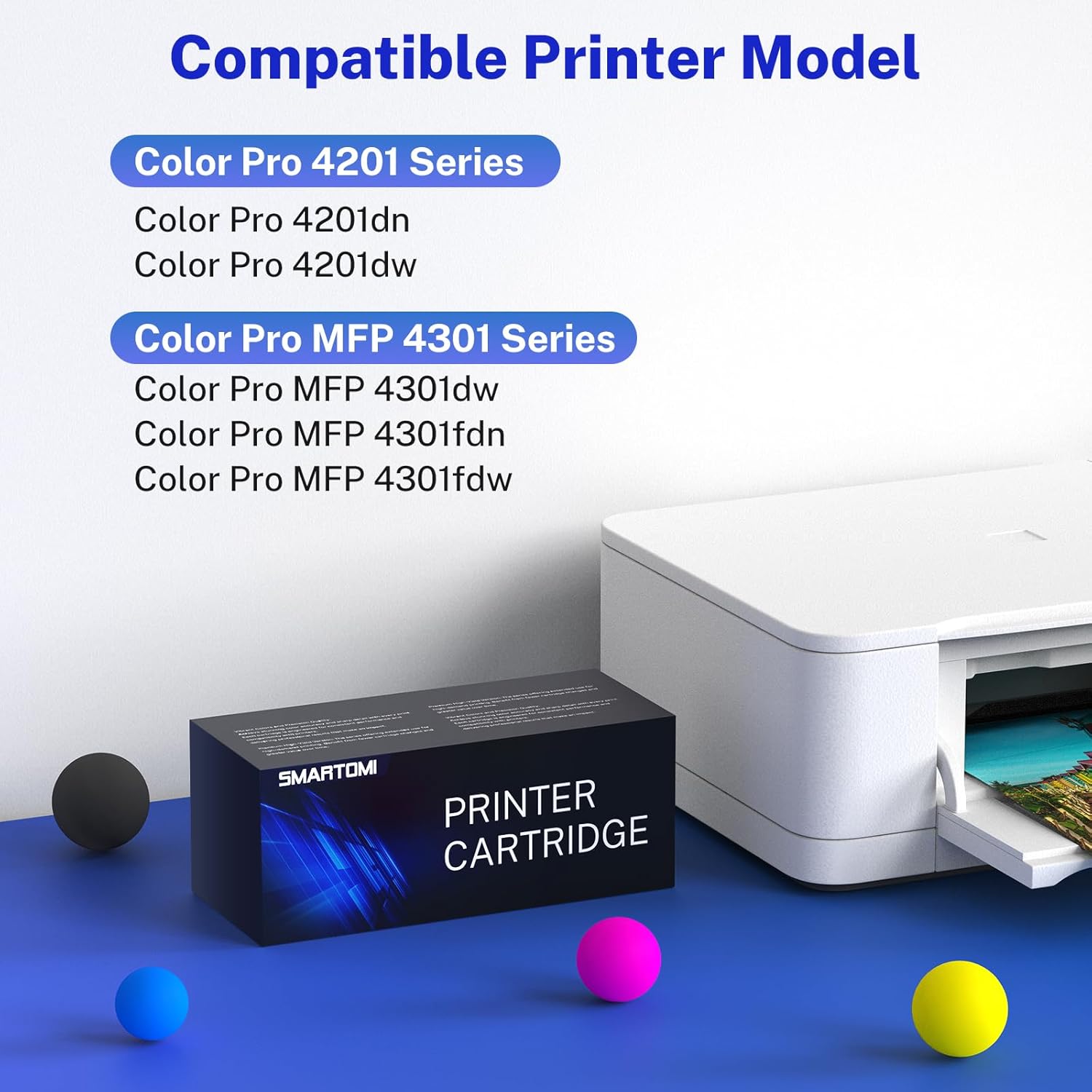 210X Toner Cartridges 4 Pack Set Compatible Replacement for HP 210X 210A HIgh-Yield Version Works with HP Color Pro MFP 4301 4201 Series 4201dw 4201dn MFP 4301fdw 4301dw 4301fdn Printer