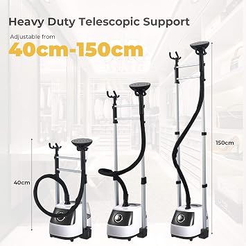 Clothes Steamer,Vertical Garment Steamer,1750W Steamer for Clothes,45S Fast Heat Up,2L Detachable Water Tank,50 Minutes Continuous Steam for Commercial Home