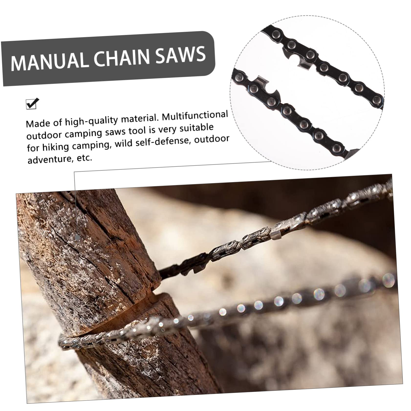 Toddmomy Professional Braided Rope Chainsaw Portable Folding Hand Saw Tool for Camping Hiking Emergencies and Work Ergonomic Design for Comfortable Grip and Safe Cutting