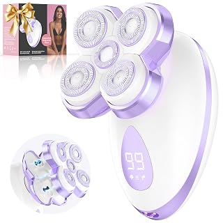 Electric Razors for Women - Upgraded Magnetic Electric Shaver for Women, Cordless Painless Hair Remover for Legs Bikini Face, Lady Trimmer for Sensitive Skin, Detachable and Waterproof, Lilac - Amazon product rated Grade A
