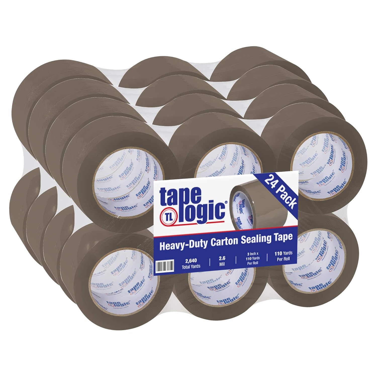 Aviditi Tape Logic 3 Inch x 110 Yard 2.6 Mil Tan, Heavy Duty Acrylic Packing Tape, 24 Pack, Perfect for Packing, Shipping, Moving, Home and Office