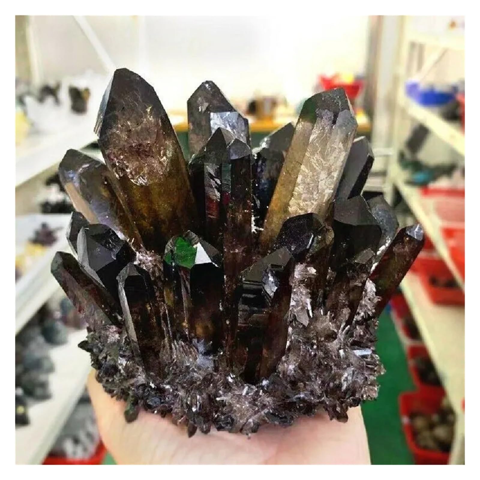 Cuarzo ahumado natural espécimen mineral energetico de piedra preciosa