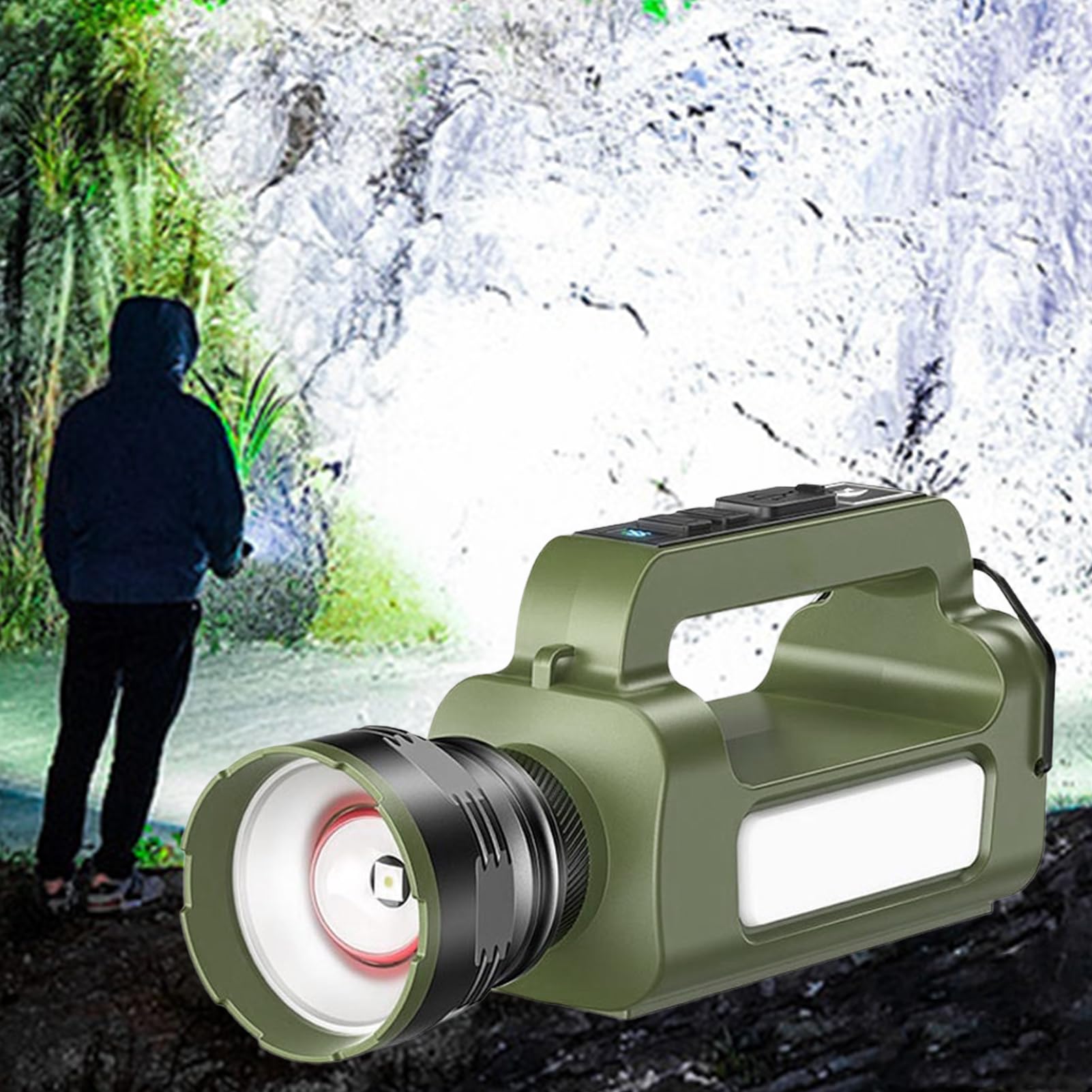 Intense Torce Torcia da Campeggio Ricaricabile | Lanterna A Batteria Durevole Con Luce Per Pesca Casa Escursionismo E Mancanza Di Energia Notte
