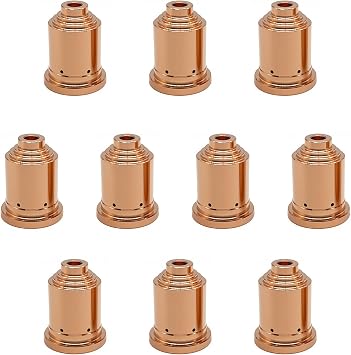 10Pcs 420419 Plasma Gouging Nozzle Tips for Hypertherm PMX 45XP | Pure Copper, Wear Resistant Plasma Cutter Consumables for DIY & Industrial Metal Cutting