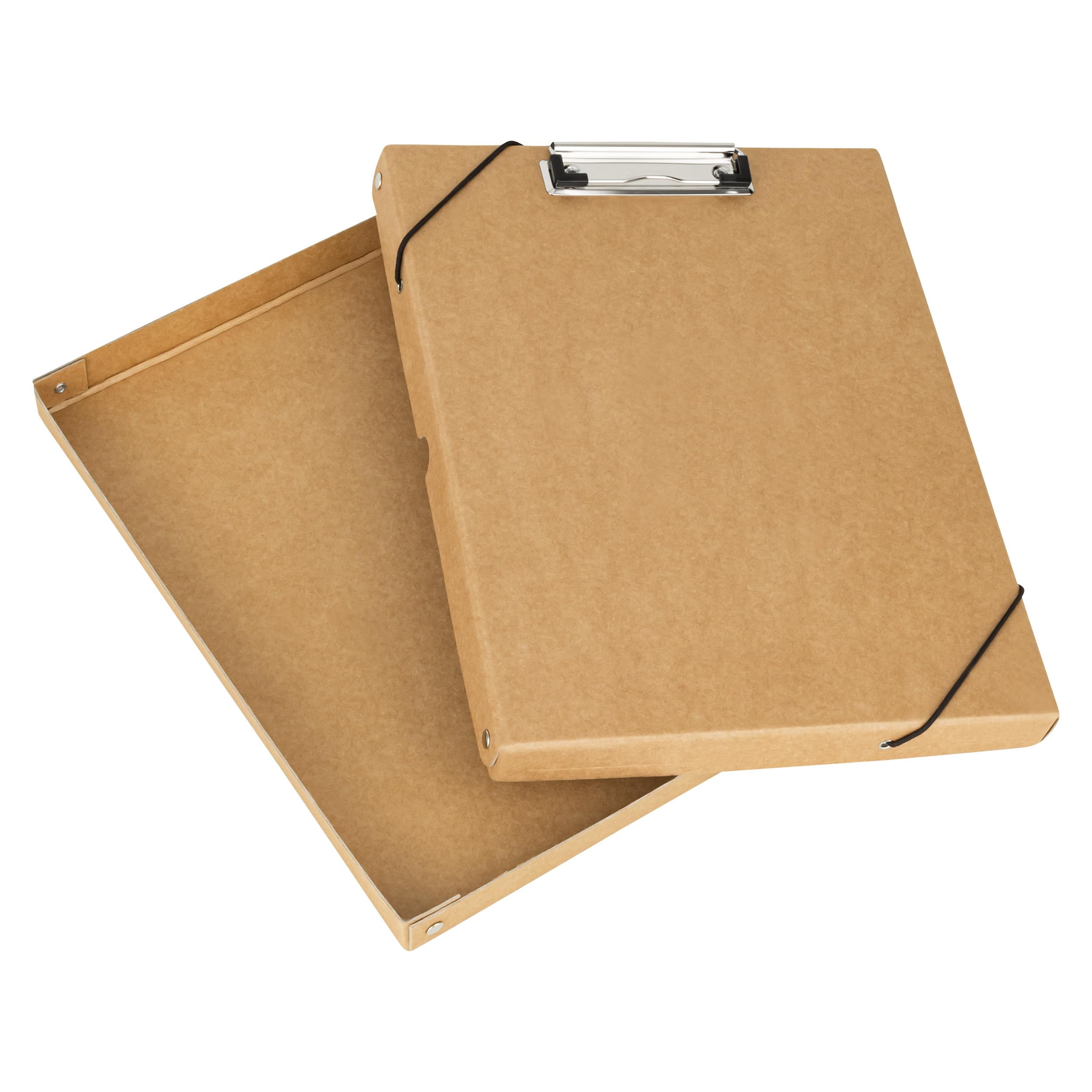 Original Falken ClipBox Nature. Made in Germany. 25 mm hoch DIN A4. Aufbewahrungsbox mit Clip und 2 Gummizügen. Deckel aus stabilem Karton Vegan Geschenkbox Transportbox Schachtel Allzweckbox