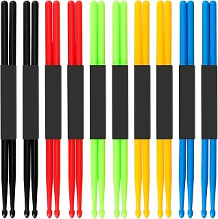 10 Pairs 5A Nylon Drum Sticks, Non-slip Plastic Exercise Drumsticks, Multi Color Drum Sticks for Instrument Percussion, Practice, Performance, Relaxation