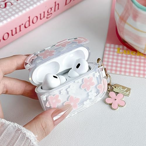 Miniatura 2 de Funda transparente para Airpods Pro de 21 generación, funda protectora de TPU suave con flores de poliuretano termoplástico (TPU) Pro de 2