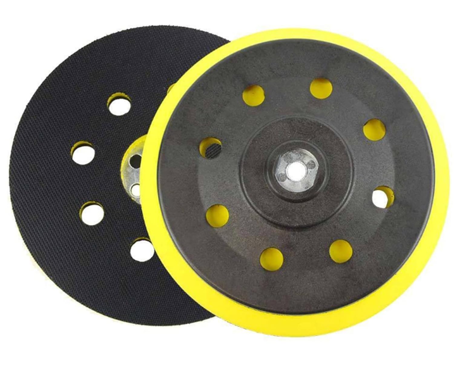 Replacement Rubber Sander Pad Soft (Hook and Loop, 8 Vacuum Holes, 6