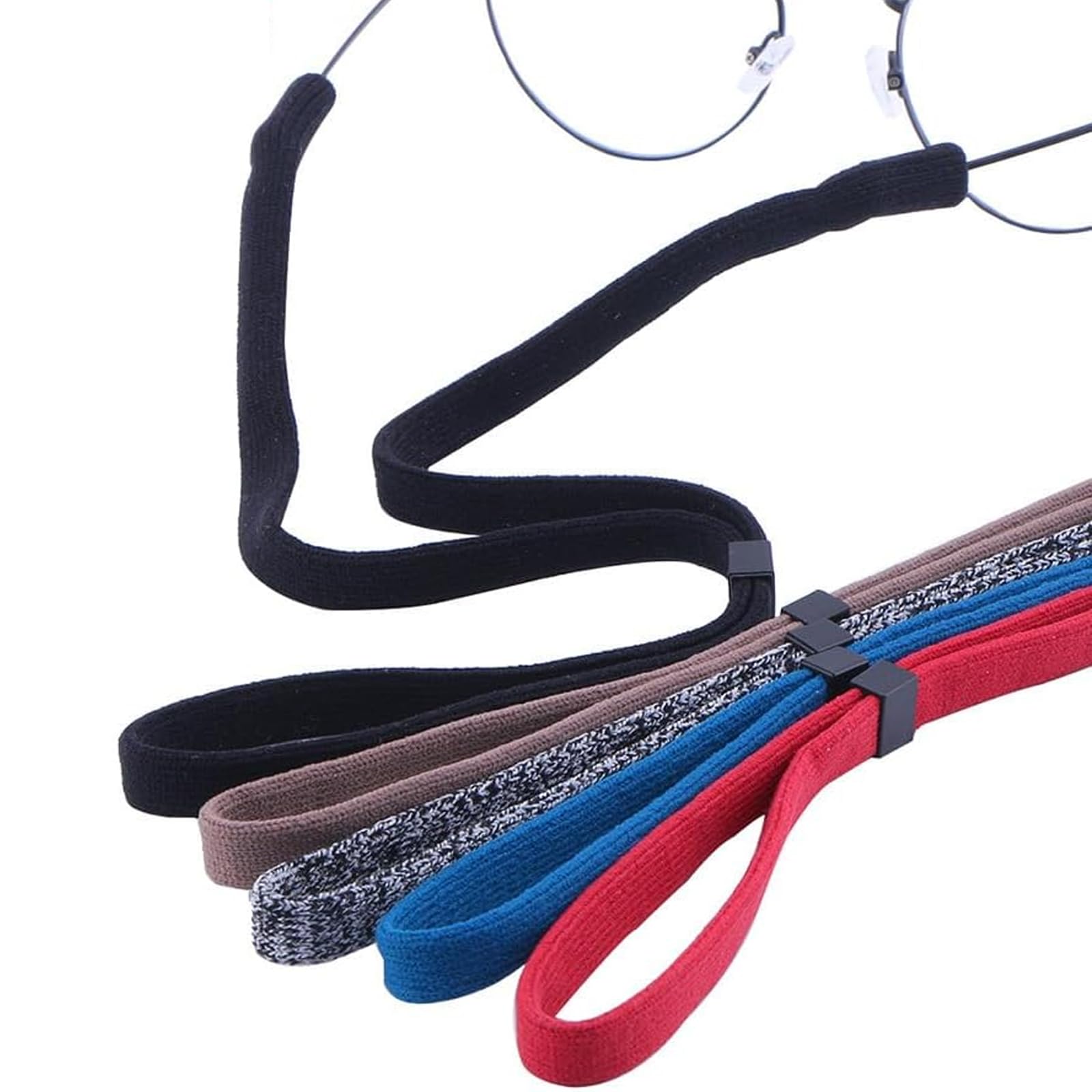 Tadipri6 piezas Elegante y Cómoda Correa Antideslizante para Gafas, Cordón Ajustable para Gafas de Sol Deportivas para Hombres y Mujeres, Banda para Gafas Deportivas con Buena Absorción del Sudor