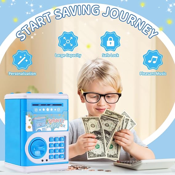Piggy Bank for Kids Pink & Blue