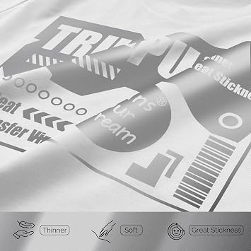 TransOurDream Matte Silver HTV Heat Transfer Vinyl Roll for All Cutter Machines - 12'' x 5ft PU Silver Iron on Vinyl for T-Shirts - Thin and Easy to Weed