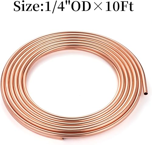 Miniatura 2 de 99.9% C12200 Tubo de cobre 14 pulgadas de diámetro exterior x 0.188 pulgadas de diámetro interior x 10 pies, ASTM B280 Refrigeración ACR Bobina