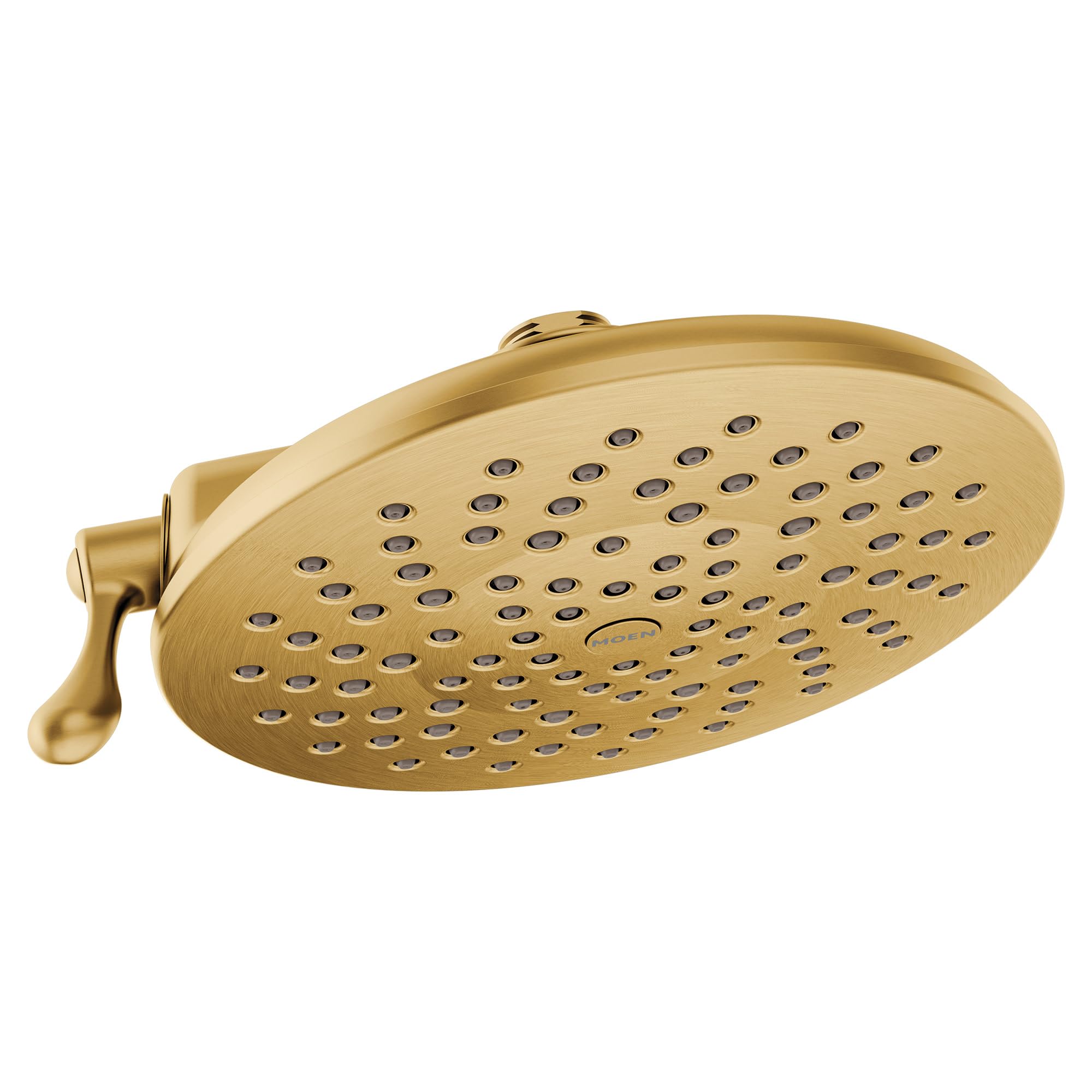 Moen Velocity Brushed Gold Two-​Function Rainshower 8-​Inch Shower Head with Immersion Technology for a High-​Pressure Rinse, S6320BG