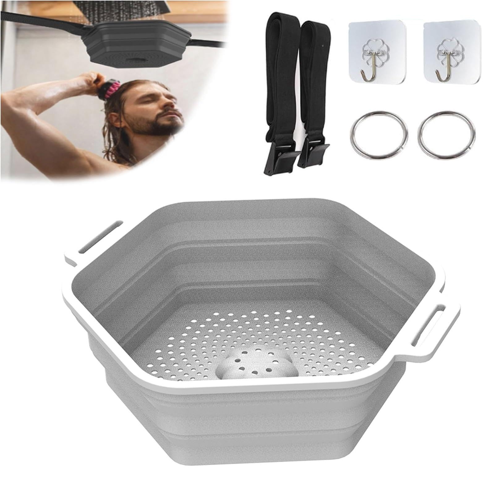 Ducha De Hielo, Enfriador De Baño De Hielo, Enfriador De Agua De Silicona, Enfriador De Baño De Hielo Plegable De Silicona, Conexión De Alcachofa De Ducha, Ducha De Baño De