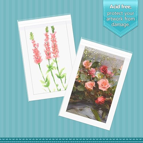 Miniatura 7 de Golden State Art, Paquete de 100 bolsas transparentes para alfombrillas, imágenes, sin ácidos, 4-34 x 6-12 pulgadas