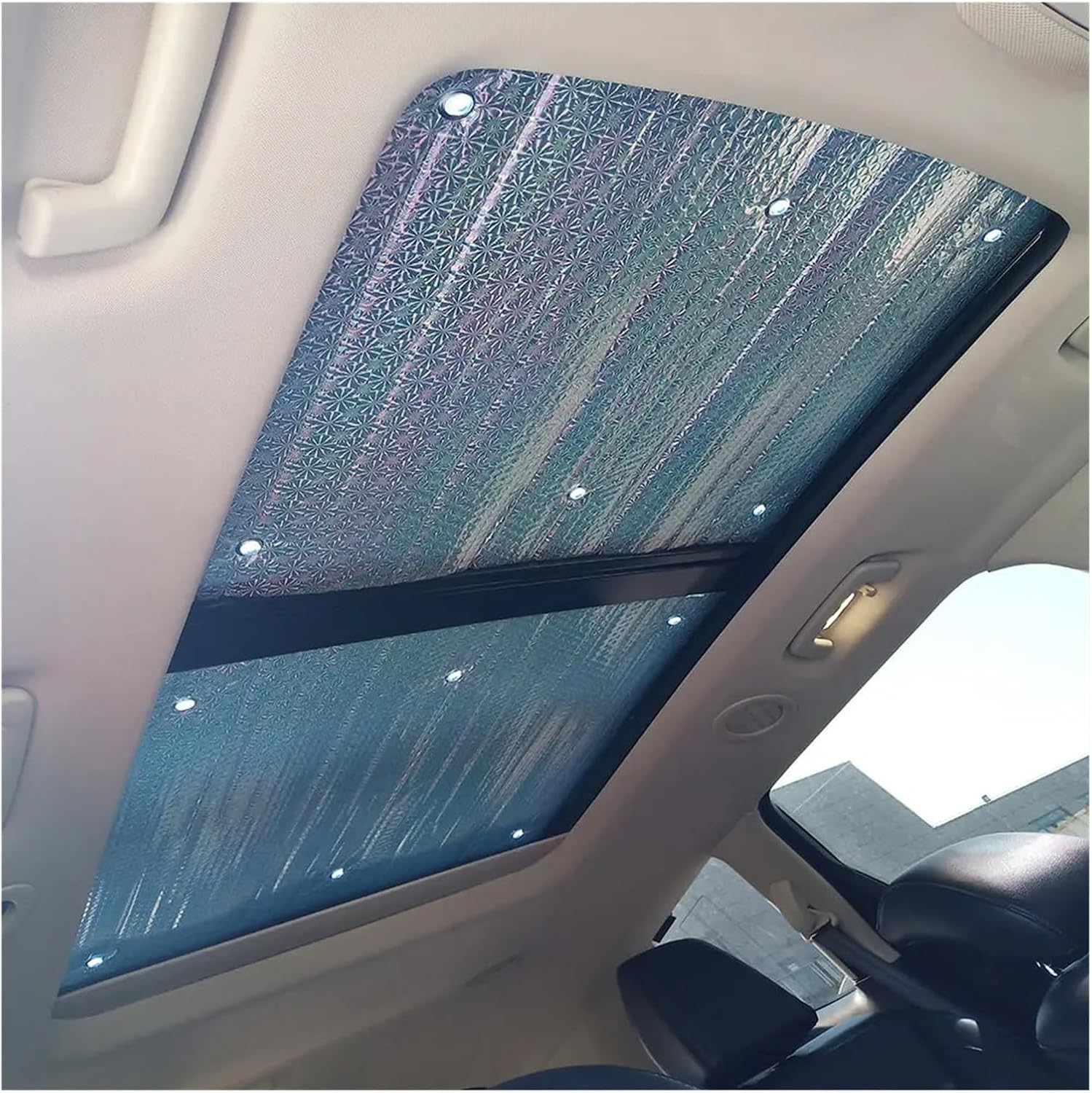 New Sun Shades Cover Fit for BYD ATTO3 Roof Sunshade Visor Curtain Front Rear Sunroof Skylight Cover Sun Accessories Car sunroof Shade(White)