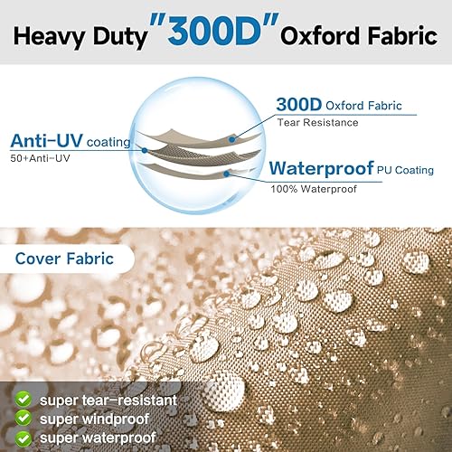 Miniatura 9 de VINPATIO Cubierta para remolque de viaje para caravana  Funda para caravana de diseño de dos tonos 2022, se adapta a caravanas de 16 a 18 pies,