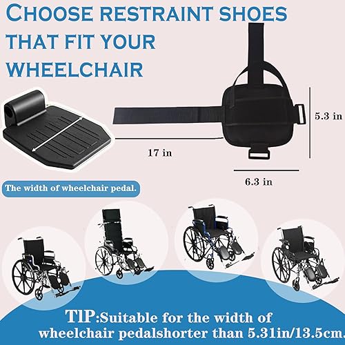 Miniatura 13 de Los zapatos de sujeción para silla de ruedas evitan que el pie se caiga del reposapiés, ajustables y fáciles de llevar, correas para zapatos