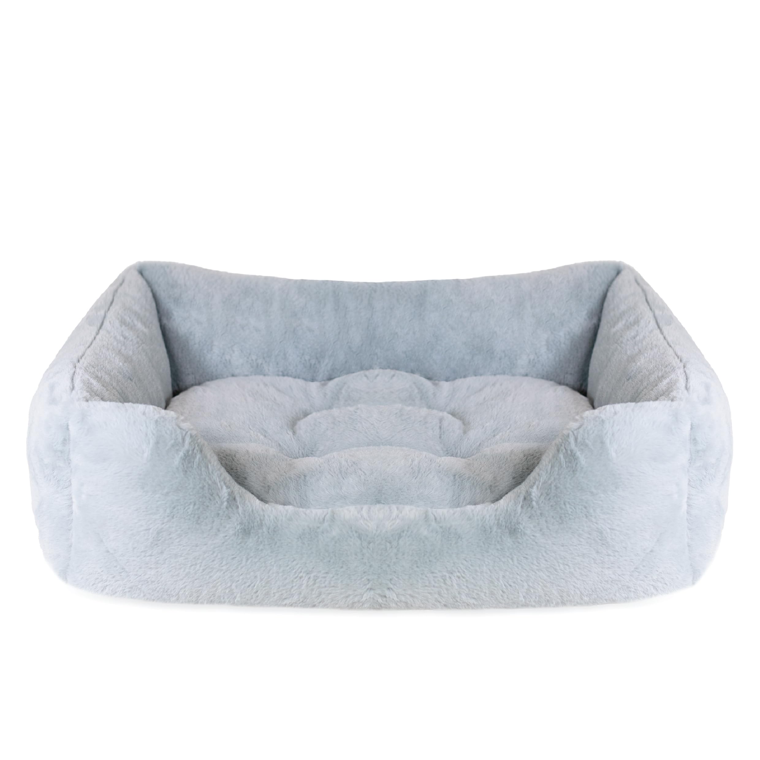 Rosewood Fur Box Dog Bed, Blue, Medium