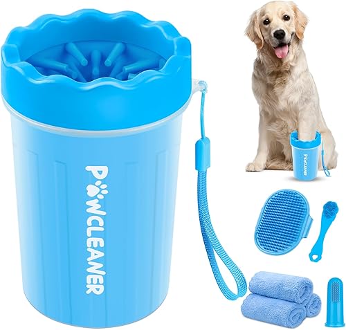 Miniatura 25 de Limpiador profesional 7 en 1 de patas de perro para perros y gatos, incluye 1 lavadora de patas portátil, 1 cepillo de baño, 2 cepillos de dientes