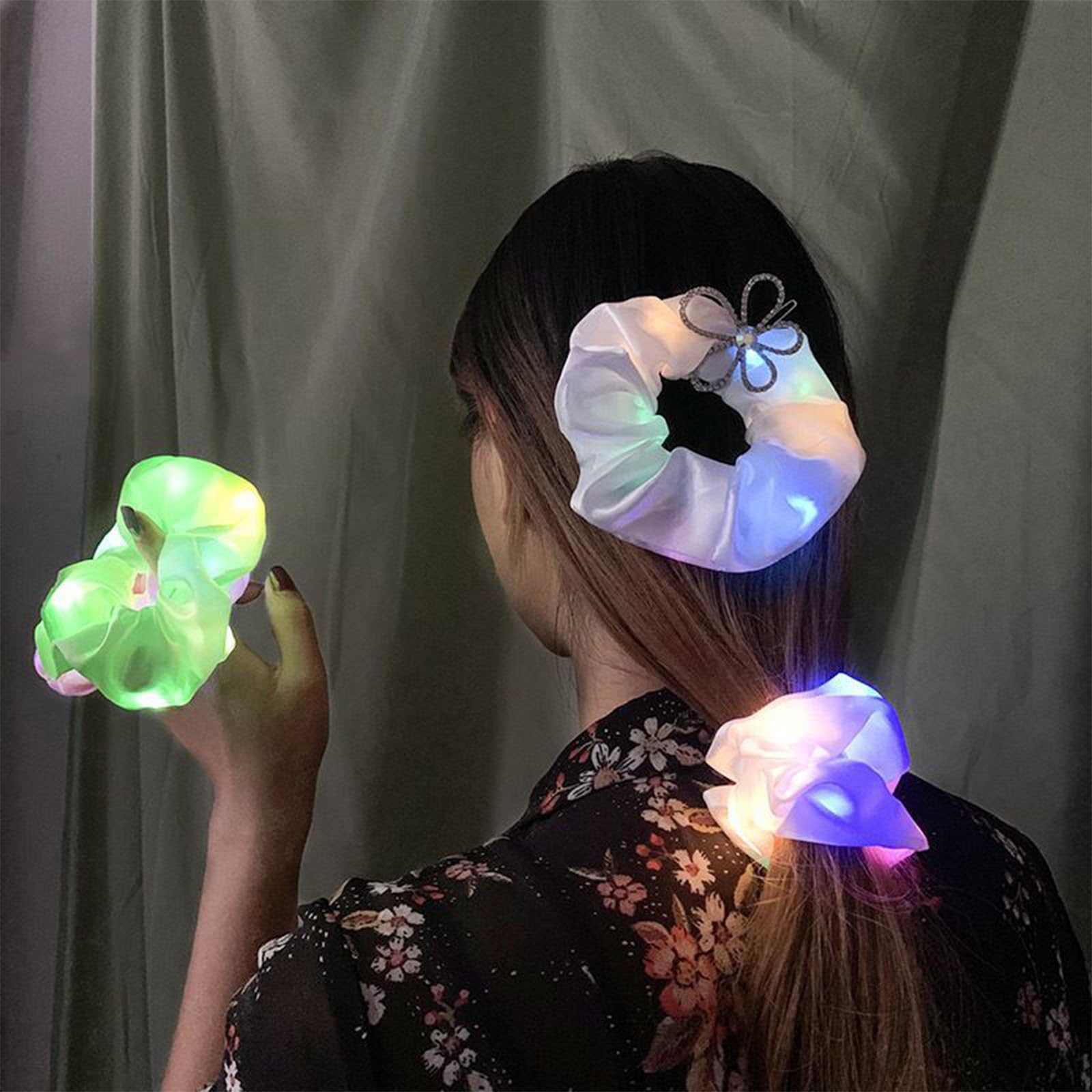28 pezzi - Fasce per capelli a tubo LED luminose a forma di sirena