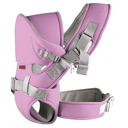 1st Step 6 in 1 Baby Carrier with 6 Carry Positions, Lumbar Support, for 4 to 18 Months Baby, Max Weight Up to 14 Kgs (Rose)