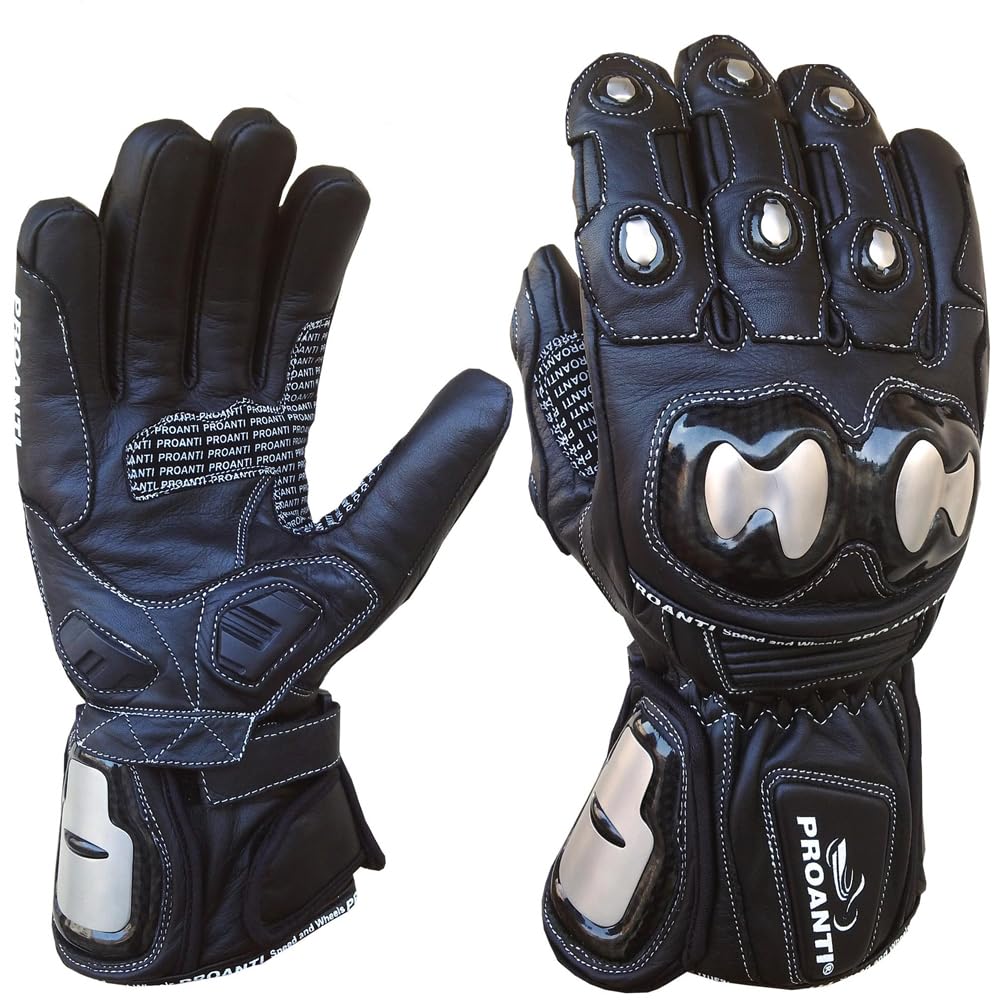 PROANTI Motorradhandschuhe Regen Winter Race Leder Motorrad Handschuhe