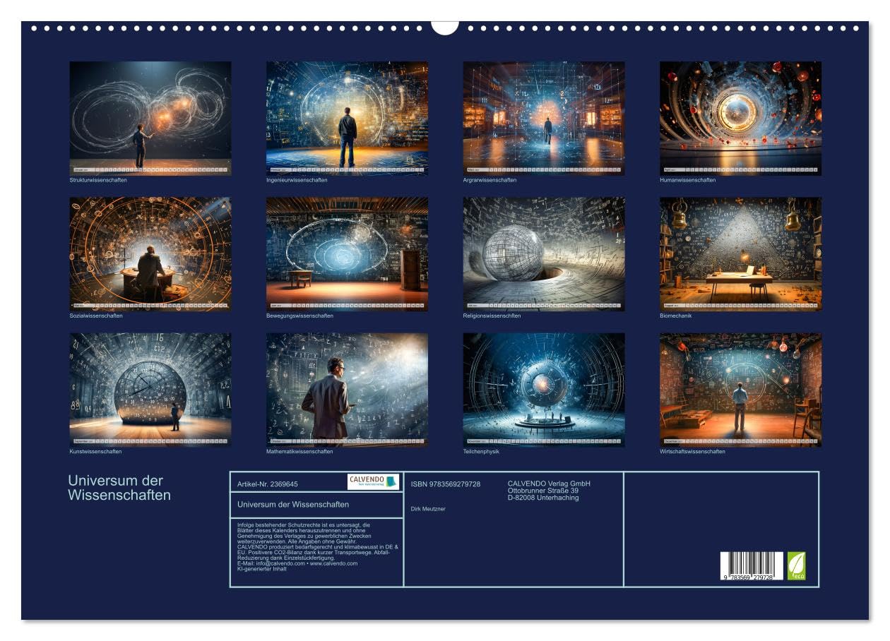 CALVENDO - Universum der Wissenschaften (Wandkalender 2027 DIN A2 quer), Monatskalender: Sie haben ihn gefunden, den einzigartigen Wandschmuck für ihr zu Hause oder ihr Büro.