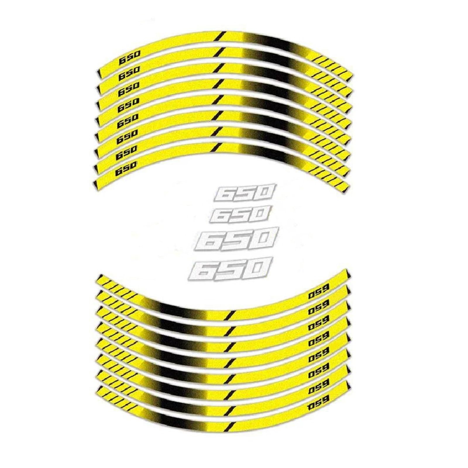 Rim Set Wheel Decal Motorcycle Sticker Reflective and Waterproof Decoration for CB650F CB 650F CBR650F(Style 5)