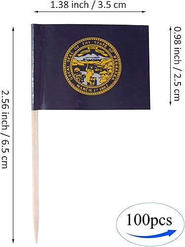 Vista 29 de JBCD Banderas pequeñas de Alaska para cupcakes de Alaska (100 piezas)