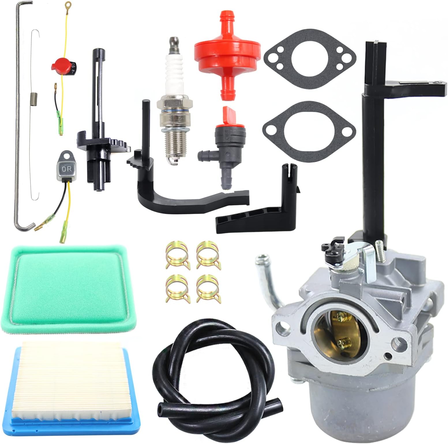 Carburetor with Air Fuel Hose Filter Shut Off Valve Carb