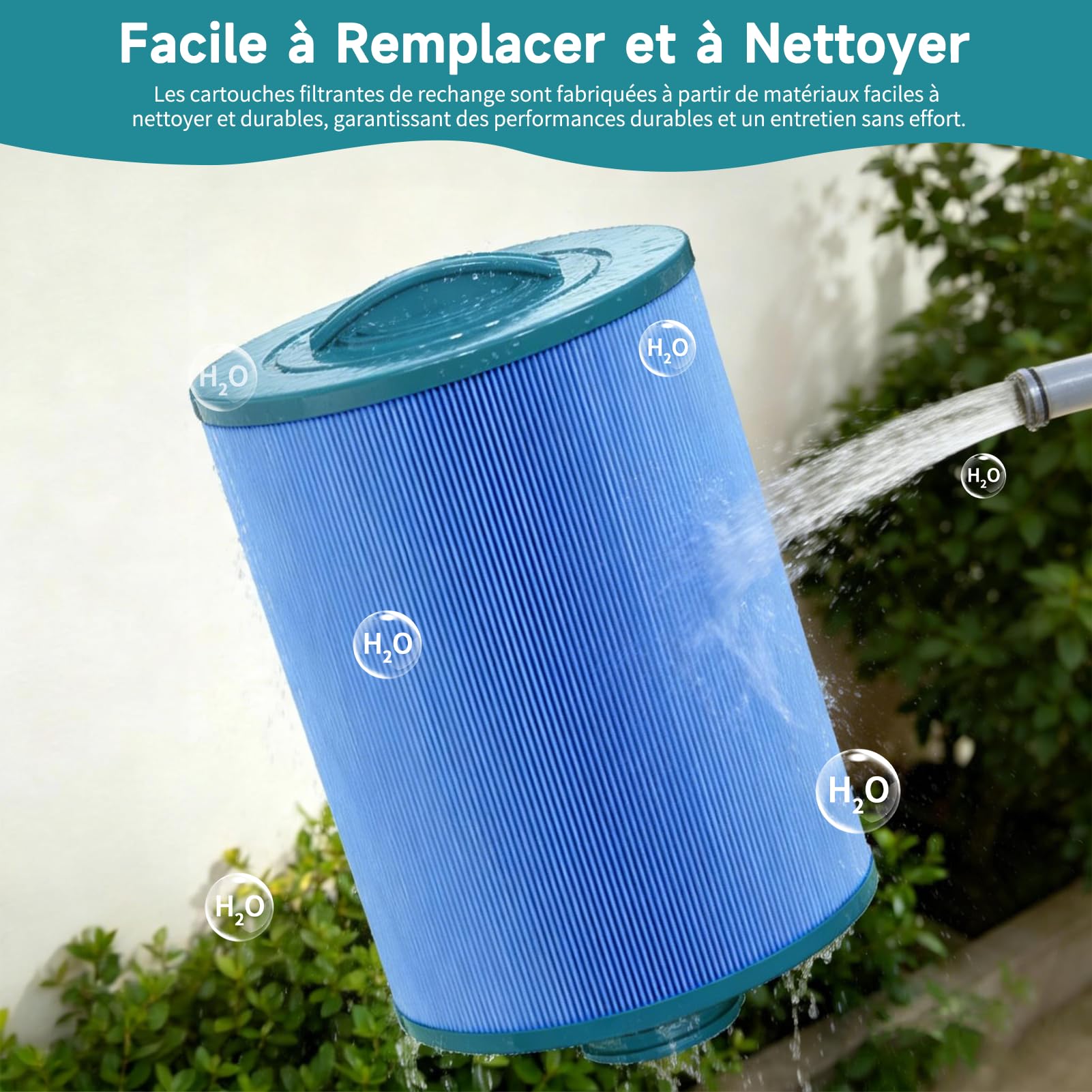 2 Stück Filterkartusche, Filterkartusche für Spa, Blau