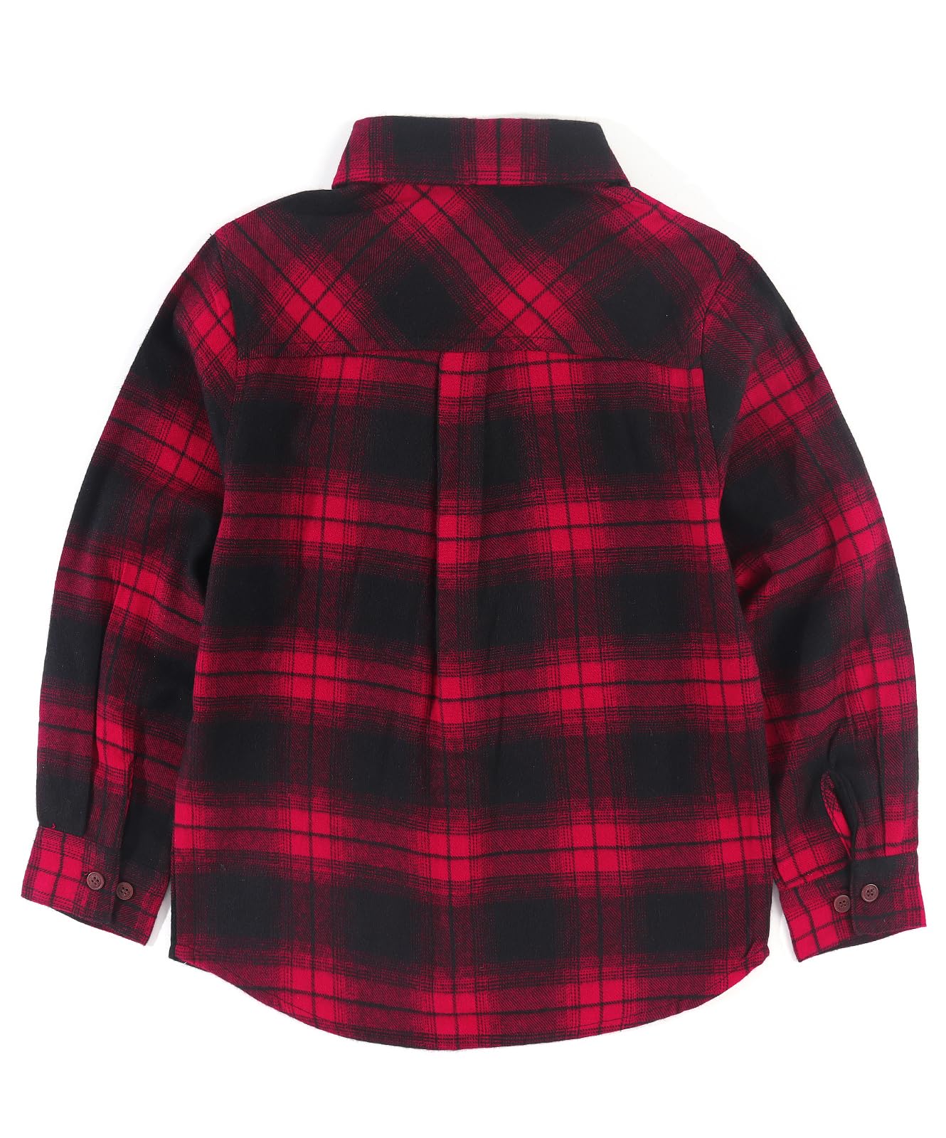 Spring&Gege Jungen Langärmliges Kariertes Button-Down Flanellhemd für Kinder